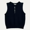 Sweaters | Demylee Minivera Organic Cotton Vest Black