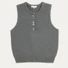 Sweaters | Demylee Minivera Organic Cotton Vest Charcoal