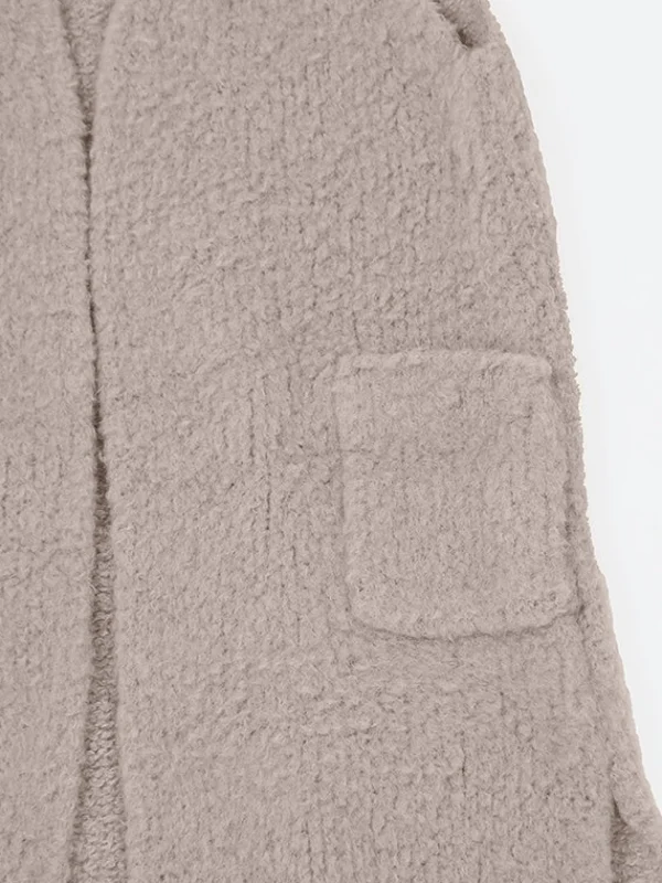 Sweaters | Evam Eva Boa Long Vest Grege