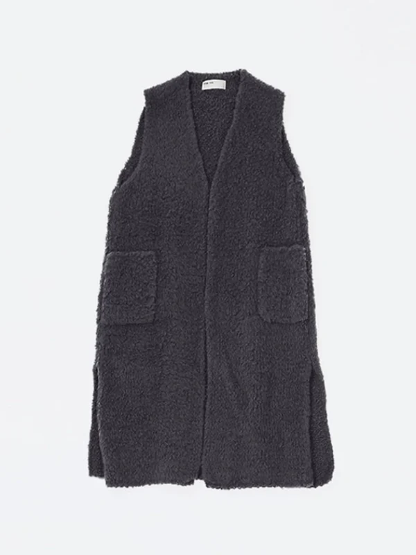 Sweaters | Evam Eva Boa Long Vest Sumi