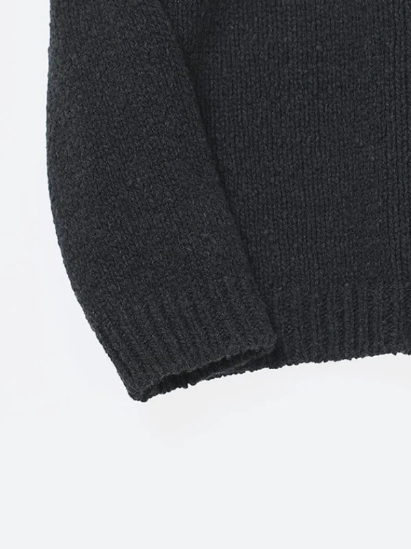 Sweaters | Evam Eva Renew Wool Ragian Pullover Charcoal
