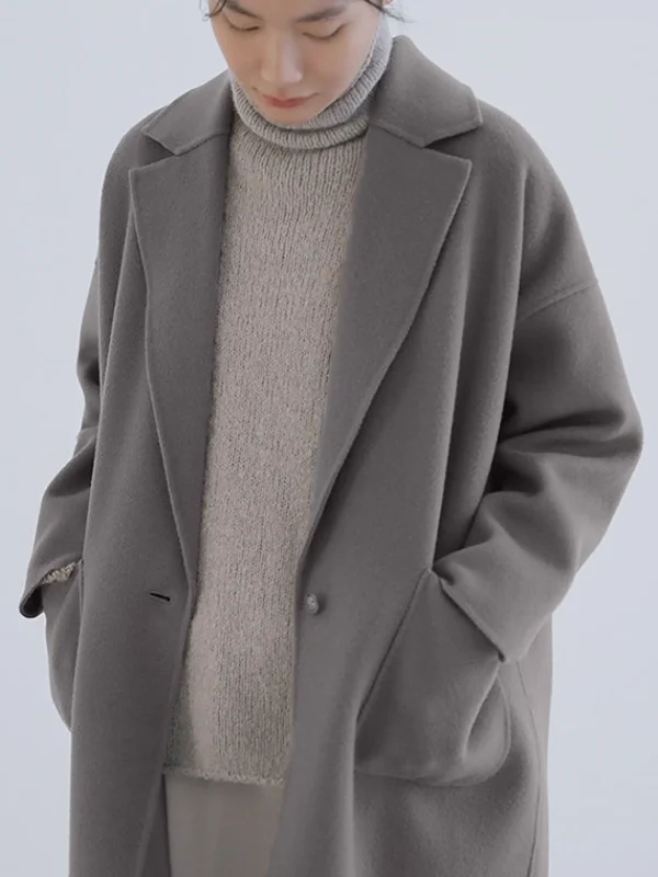Outerwear | Evam Eva Tailored Coat Otter Gray