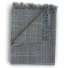 Throws | Evangeline 100% Merino Lambswool Throw Check Graphite
