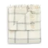 Throws | Evangeline Baby Alpaca + Merino Lambswool Throw Windowpane Pearl