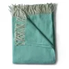 Throws | Evangeline Cotton Herringbone Throw Seaglass