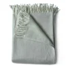 Throws | Evangeline Cotton Herringbone Throw Oyster