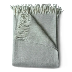 Throws | Evangeline Cotton Herringbone Throw Oyster