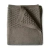 Throws | Evangeline Linen Scalloped Knit Throw Coffee