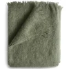 Throws | Evangeline Linens Mohair Throw Moss