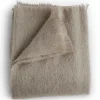Throws | Evangeline Linens Mohair Throw Ash