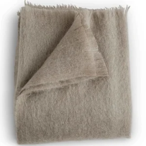 Throws | Evangeline Linens Mohair Throw Ash