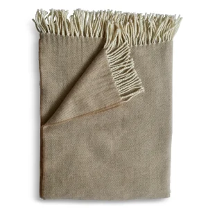 Throws | Evangeline Merino Herringbone Throw Driftwood