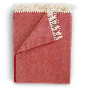 Throws | Evangeline Merino Herringbone Throw Saffron