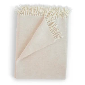 Throws | Evangeline Merino Herringbone Throw Cream