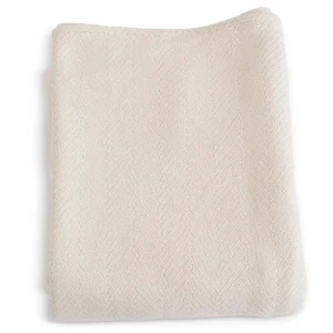 Throws | Evangeline Simple Cotton Bed Blanket Natural