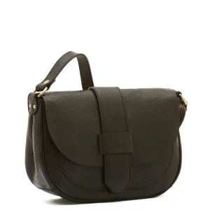 Bags | Il Bisonte Fausta Medium Crossbody Black with Brass Hardware
