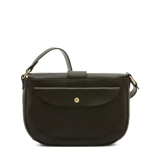 Bags | Il Bisonte Fausta Medium Crossbody Black with Brass Hardware