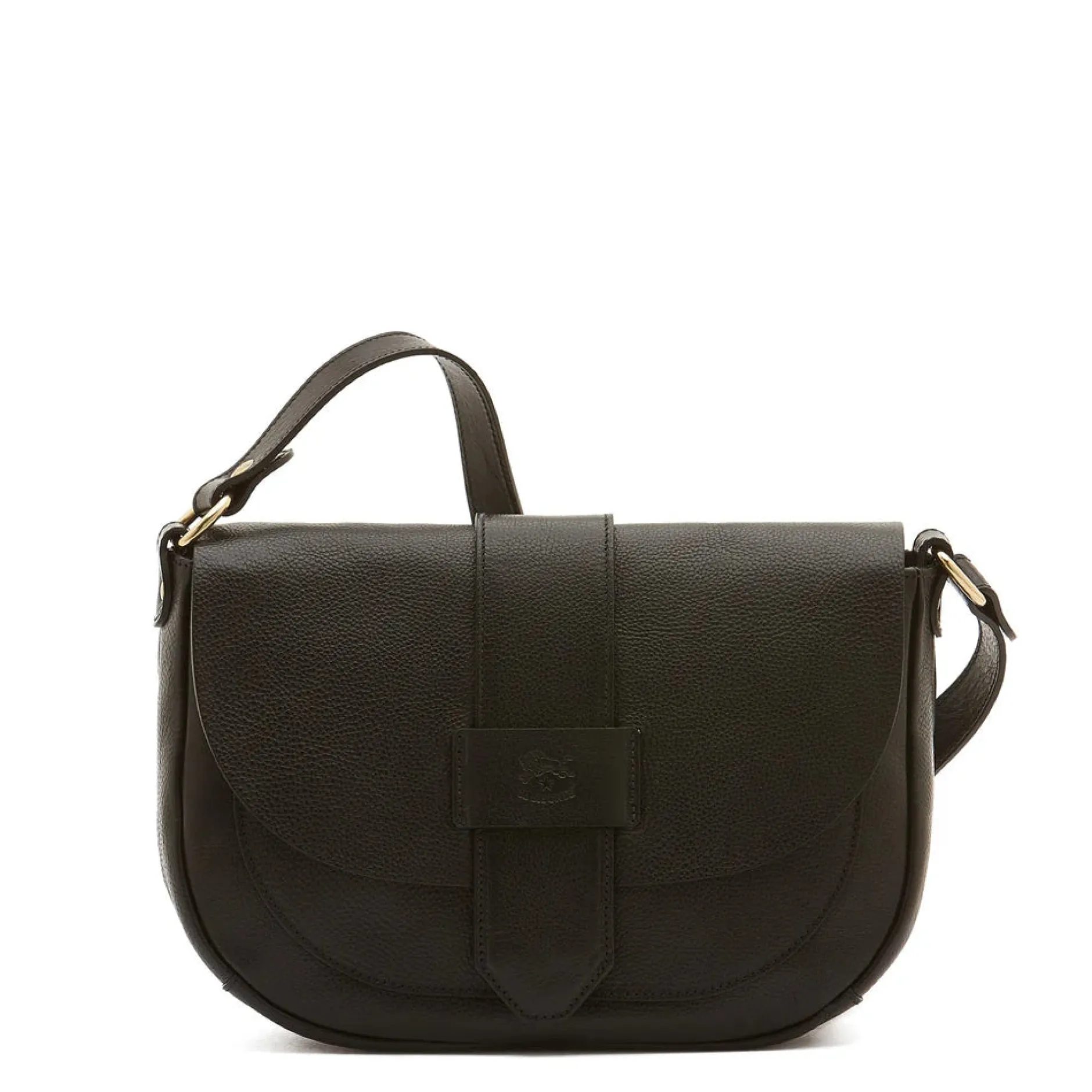 fausta_medium_crossbody_b_3.webp Bags | Il Bisonte Fausta Medium Crossbody Black with Brass Hardware