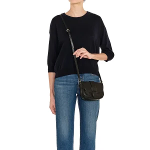 Bags | Il Bisonte Fausta Small Crossbody Black with Brass Hardware