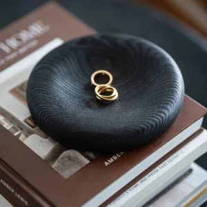 Home Decor | Pillows | Thistle Hill Hand Carved Wooden Jewelry Tray Ebonized Ashwood