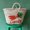 Bags | Thistle Hill Hand Embroidered Market Basket Carrots
