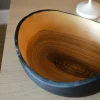 Home Decor | Pillows | Thistle Hill Hand-Carved Ebonized Oblong Ash Fruit Bowl