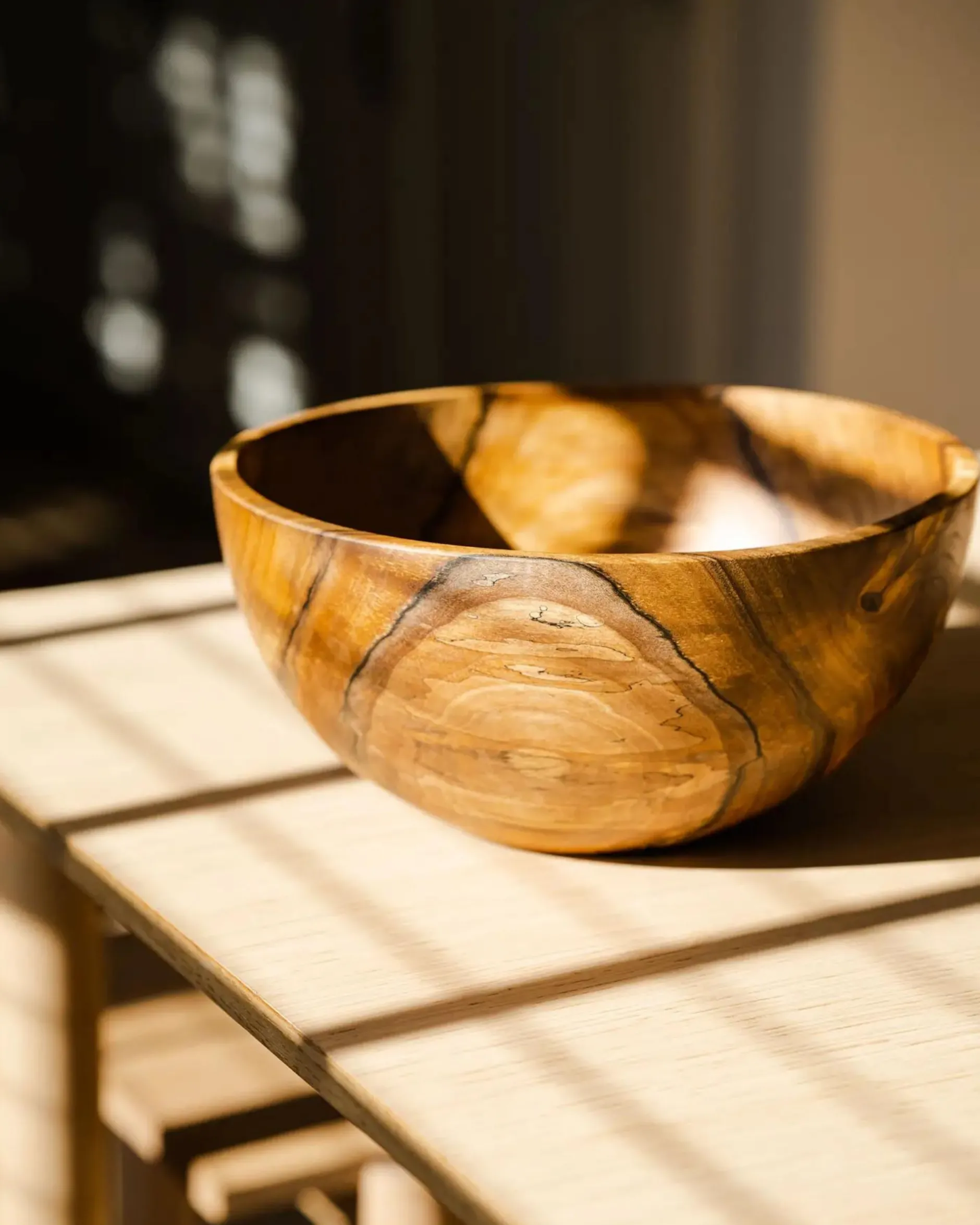handcarved_tall_walnut_wo_1.webp Home Decor | Pillows | Thistle Hill Hand-Carved Tall Walnut Wood Bowl