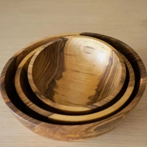 Home Decor | Pillows | Thistle Hill Hand-Carved Wooden Nesting Bowl Set