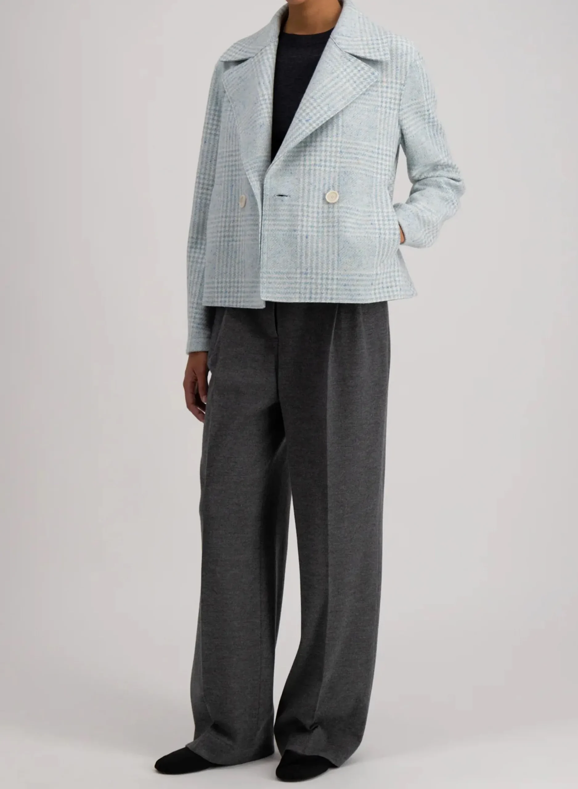 harris_wharf_london_cropp_1-1.webp Outerwear | Harris Wharf London Cropped Peacoat Wool & Silk P.o.W. Azure