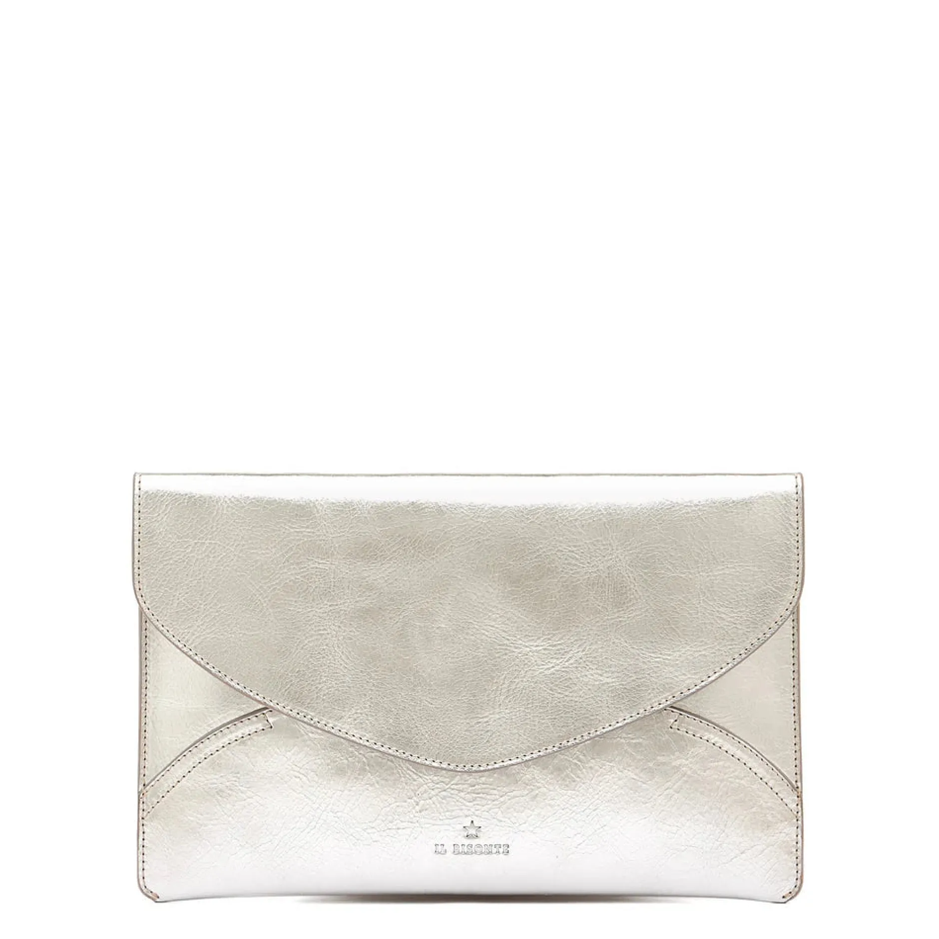 il_bisonte_clutch_esperia_1.webp Bags | Wallets | Il Bisonte Clutch Esperia Silver Brass Hardware