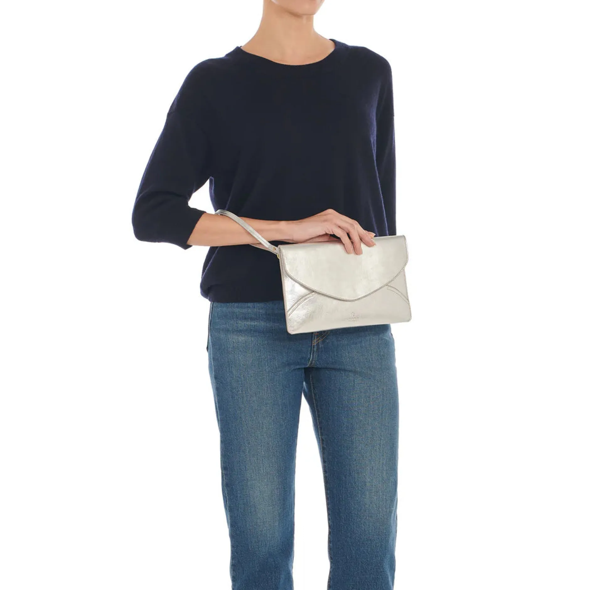 il_bisonte_clutch_esperia_4.webp Bags | Wallets | Il Bisonte Clutch Esperia Silver Brass Hardware