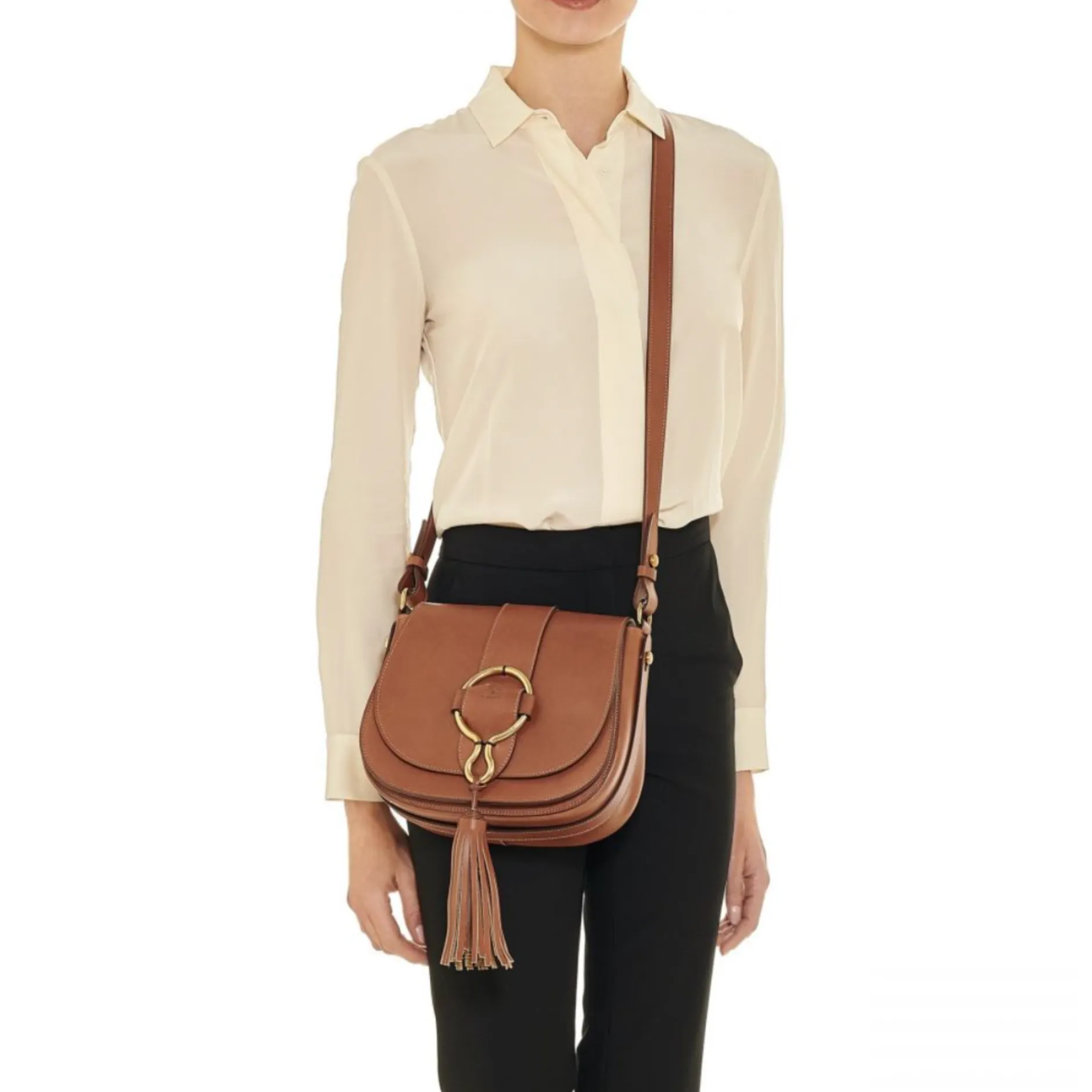 il_bisonte_loop_large_cro_3.webp Bags | Il Bisonte Loop Large Crossbody Bag Chocolate