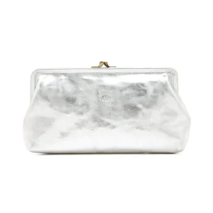 Bags | Il Bisonte Manuela Clutch Bag Metallic Silver