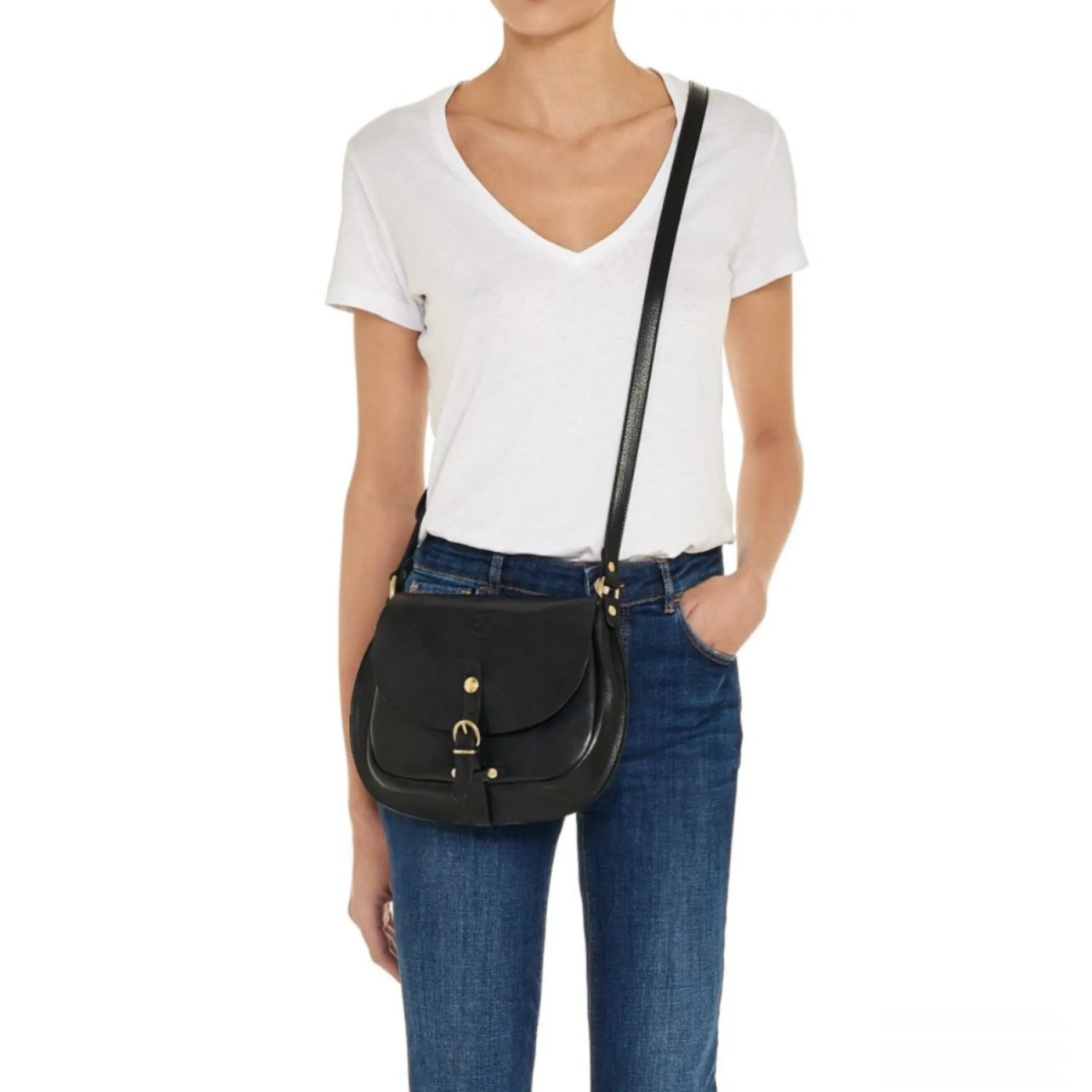 il_bisonte_womens_gaia_cr_1.webp Bags | Il Bisonte Women's Gaia Crossbody Bag Black
