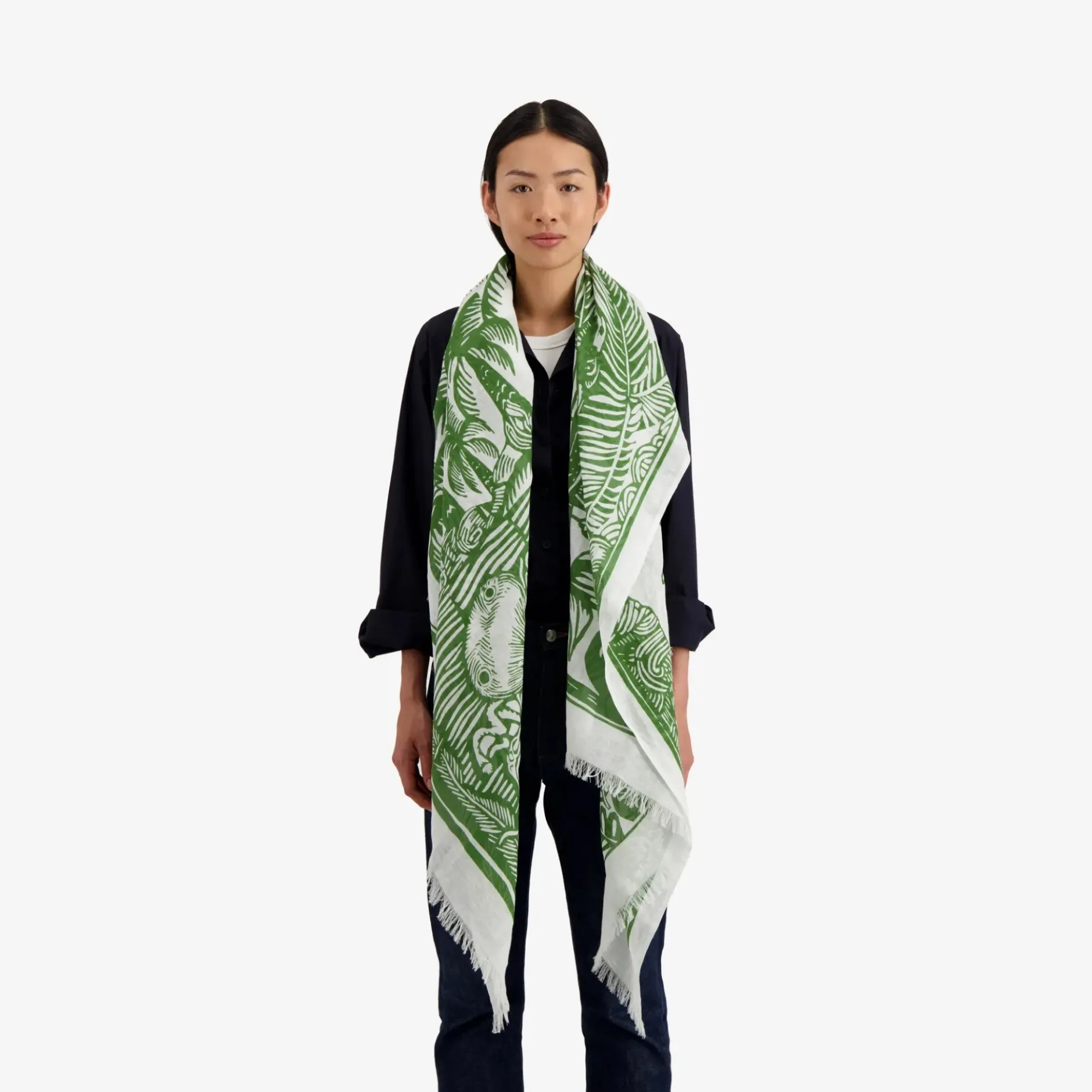 inoui_editions_scarf__duf_1.webp Scarves | Inoui Editions Scarf 100 Dufy Green