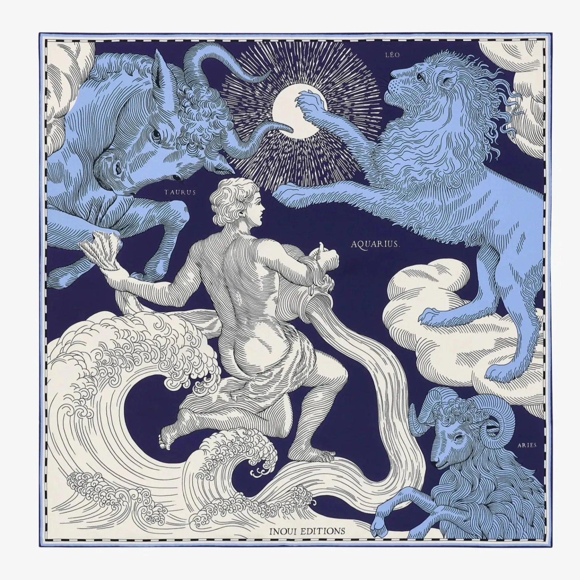 inoui_editions_square__as_0-3.webp Scarves | Inoui Editions Square 65 Astro Aquarius Blue