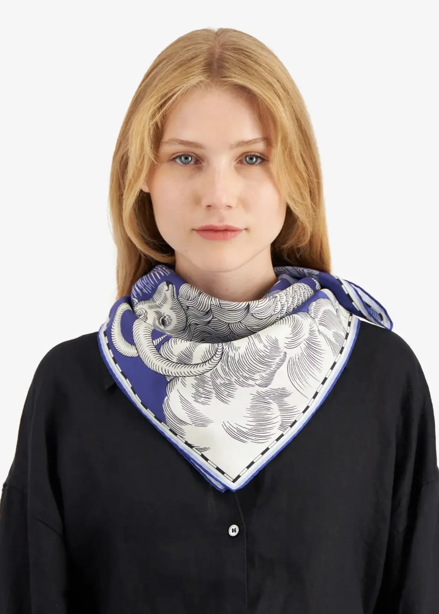 inoui_editions_square__as_1-1.webp Scarves | Inoui Editions Square 65 Astro Capricornus Blue