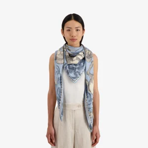 Scarves | Inoui Editions Square 130 Astrologie Light Blue