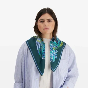 Scarves | Inoui Editions Square 65 Hulule Emerald