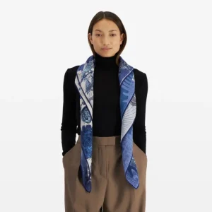 Scarves | Inoui Editions Square 100 Reve Blue