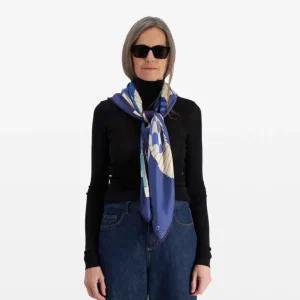 Scarves | Inoui Editions Square 100 Sagi Blue
