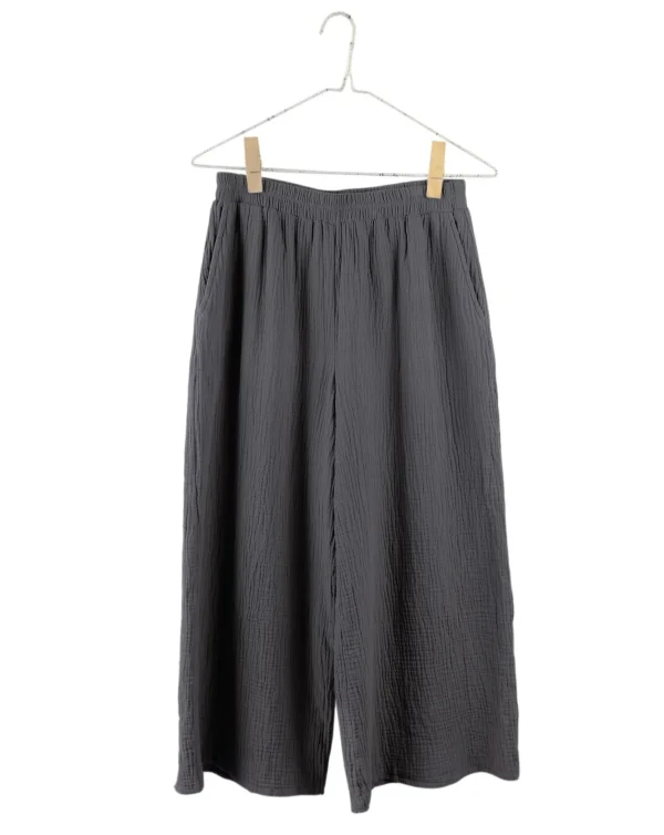 Pants | It is Well L.A. Easy Wide Gauze Pant Charcoal