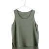 Shirts + Tops | It is Well L.A. Sleeveless Gauze Top Olive