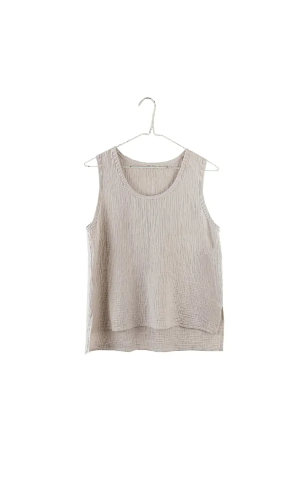Shirts + Tops | It is Well L.A. Sleeveless Gauze Top Sand Beige