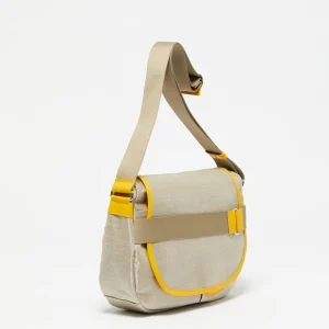 Bags | Jack Gomme Paris Gaby Linen Satchel Natural + Yellow
