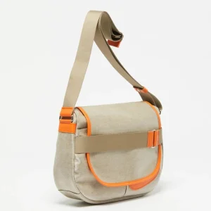 Bags | Jack Gomme Paris Gaby Linen Satchel Natural + Orange
