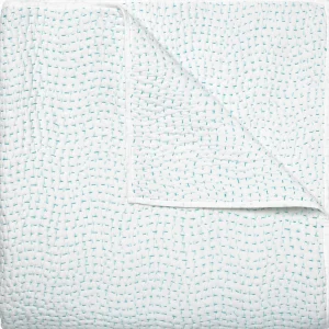 Quilts + Coverlets | John Robshaw Hand Stitched Coverlet Seaglass