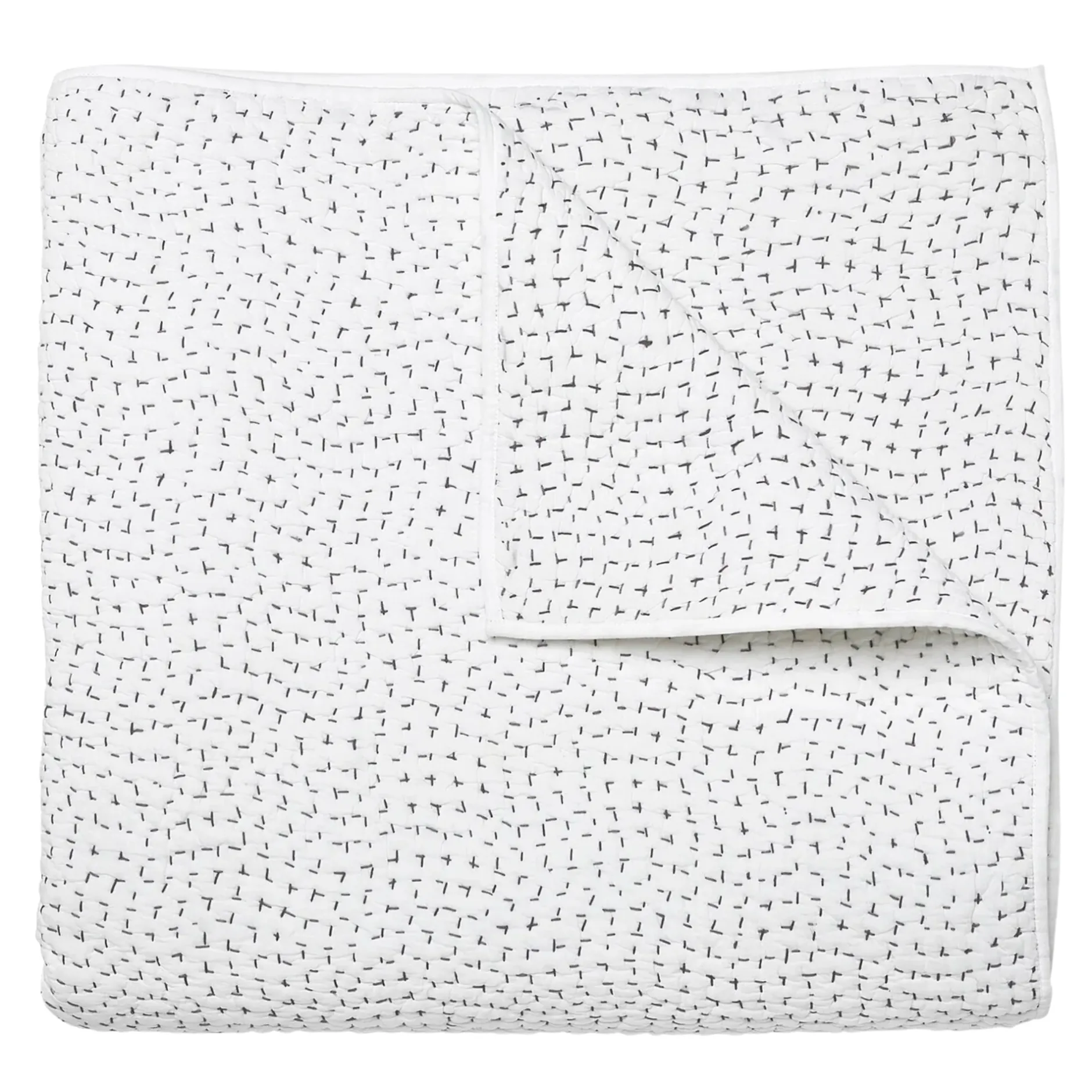 john_robshaw_hand_stitche_0-5.webp Quilts + Coverlets | John Robshaw Hand Stitched Coverlet Gray