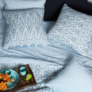 Sheets | John Robshaw Kama Light Indigo Sheet Set