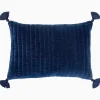 Pillows | John Robshaw Velvet Indigo Kidney Pillow